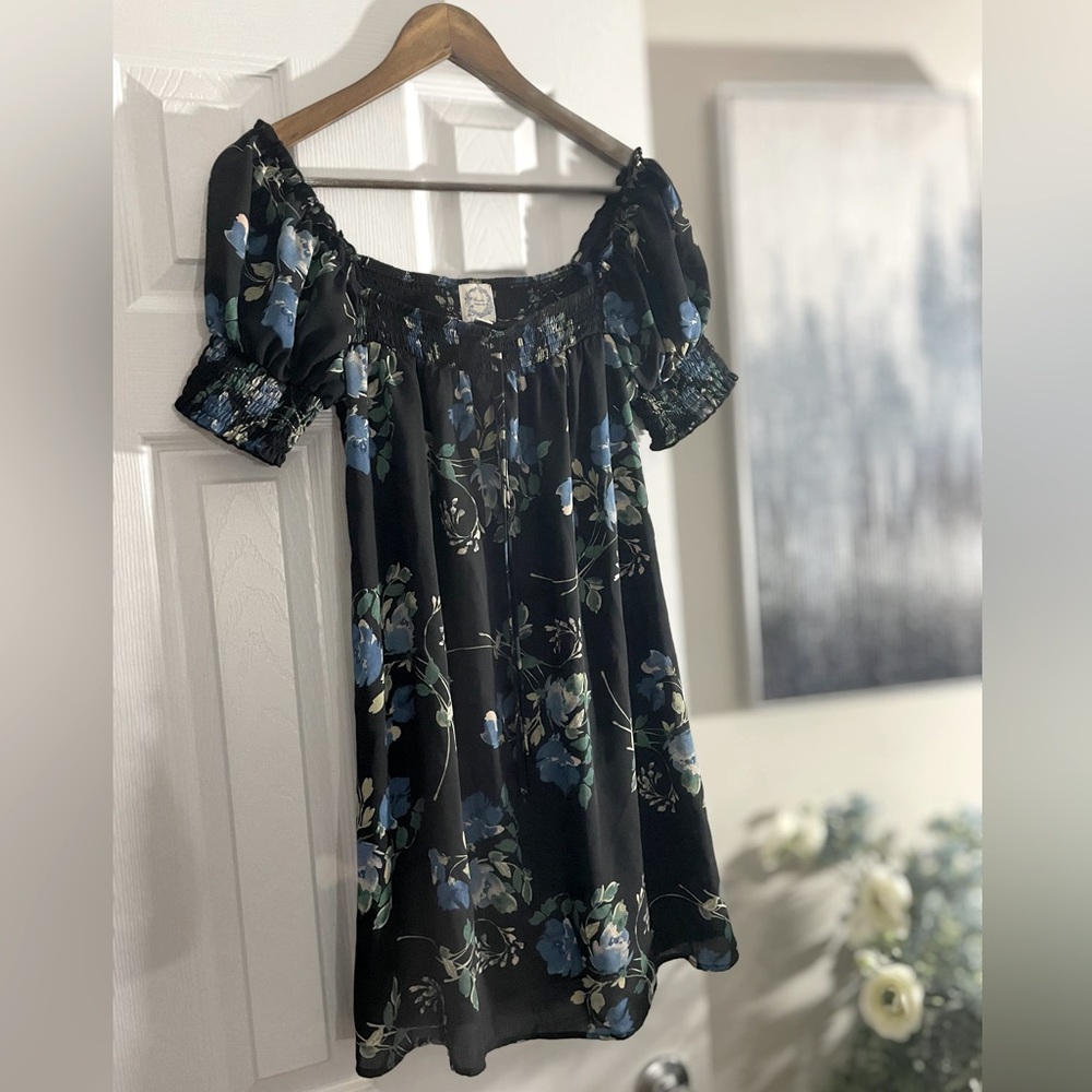 Blue Rain + Francesca’s Floral Dress